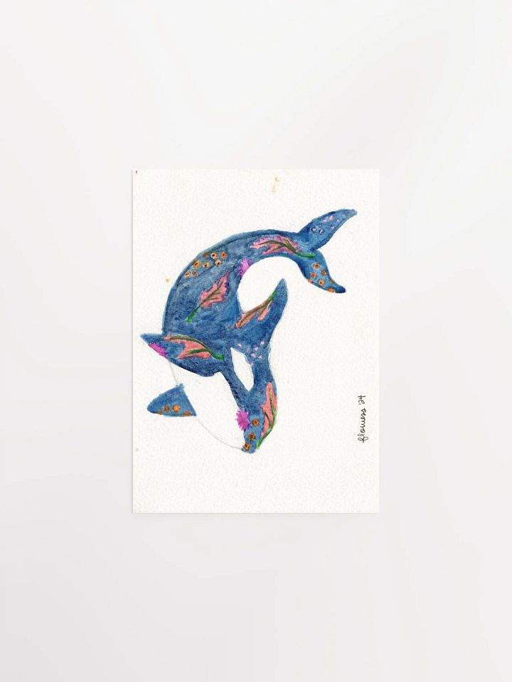 floral orca backwards breech 01 - watercolour - print product image (2)