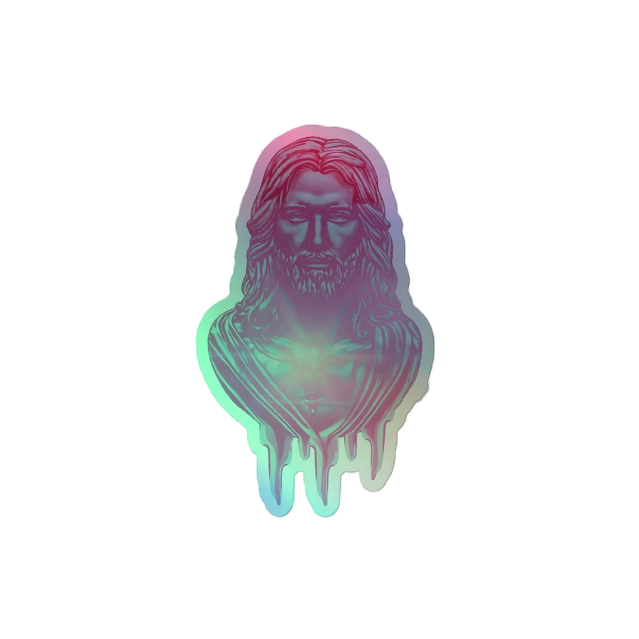 Pink Dripping Jesus Holographic Sticker product image (2)