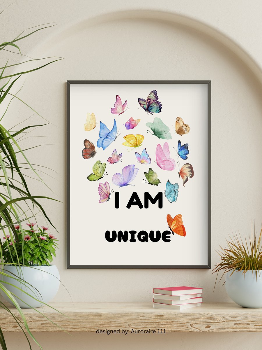 I AM Unique - Printable Wall Art | Digital Poster Download | Multiple Sizes Included product image (6)