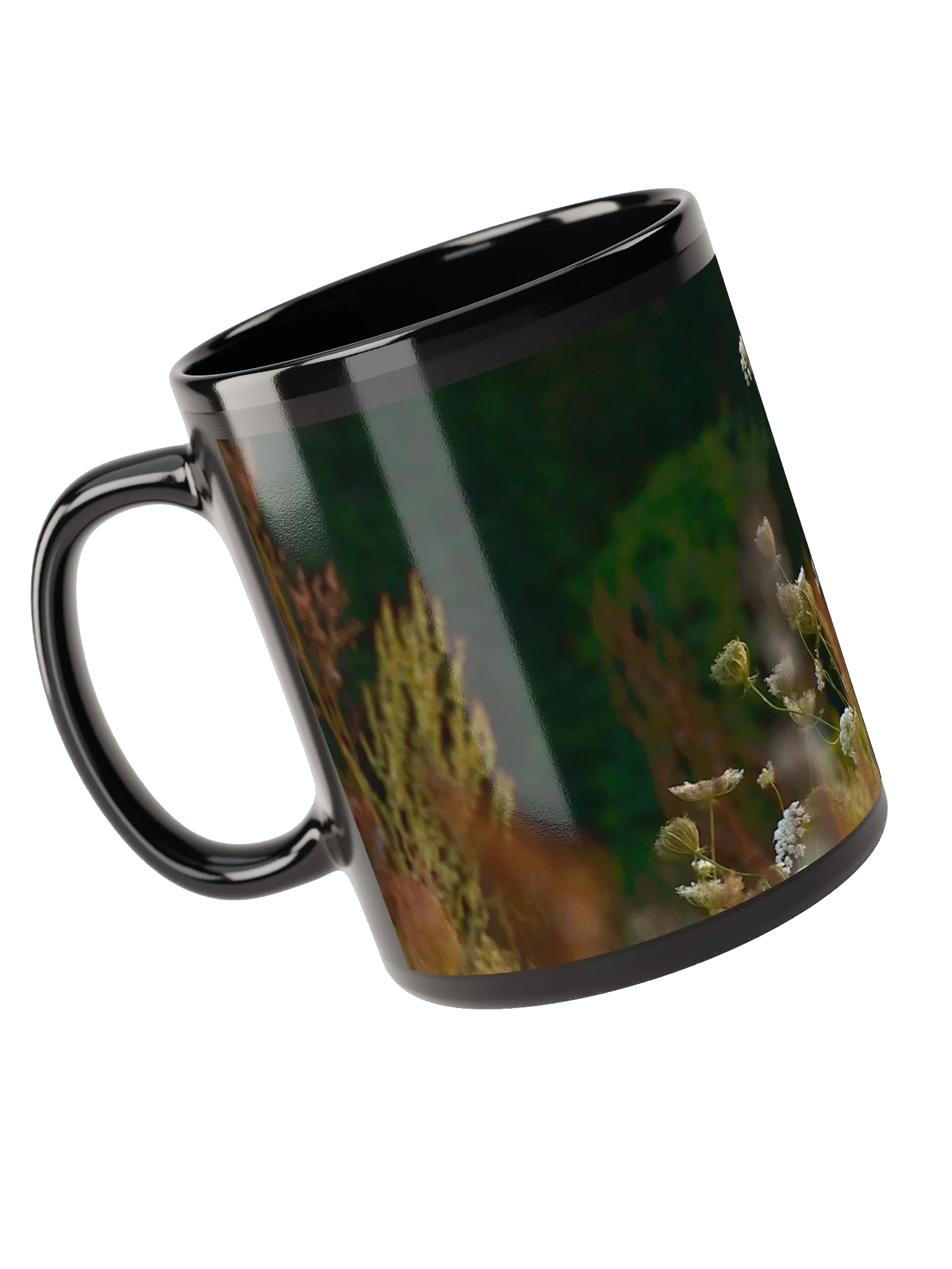 Keramiktasse schwarz - Wildblumenwiese product image (3)