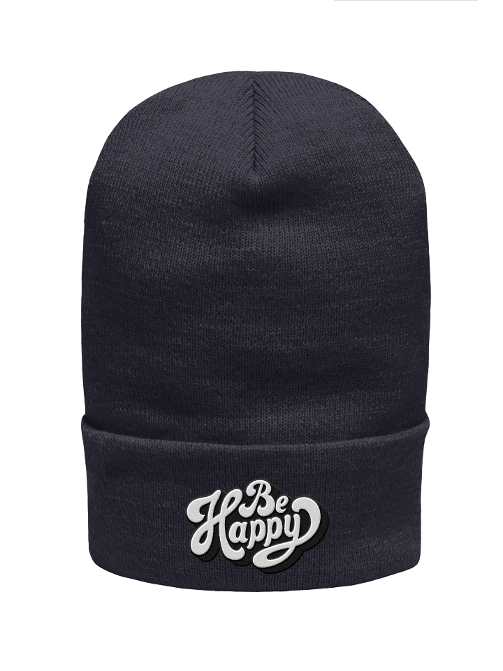 "Be Happy" Cuffed Beanie product image (1)