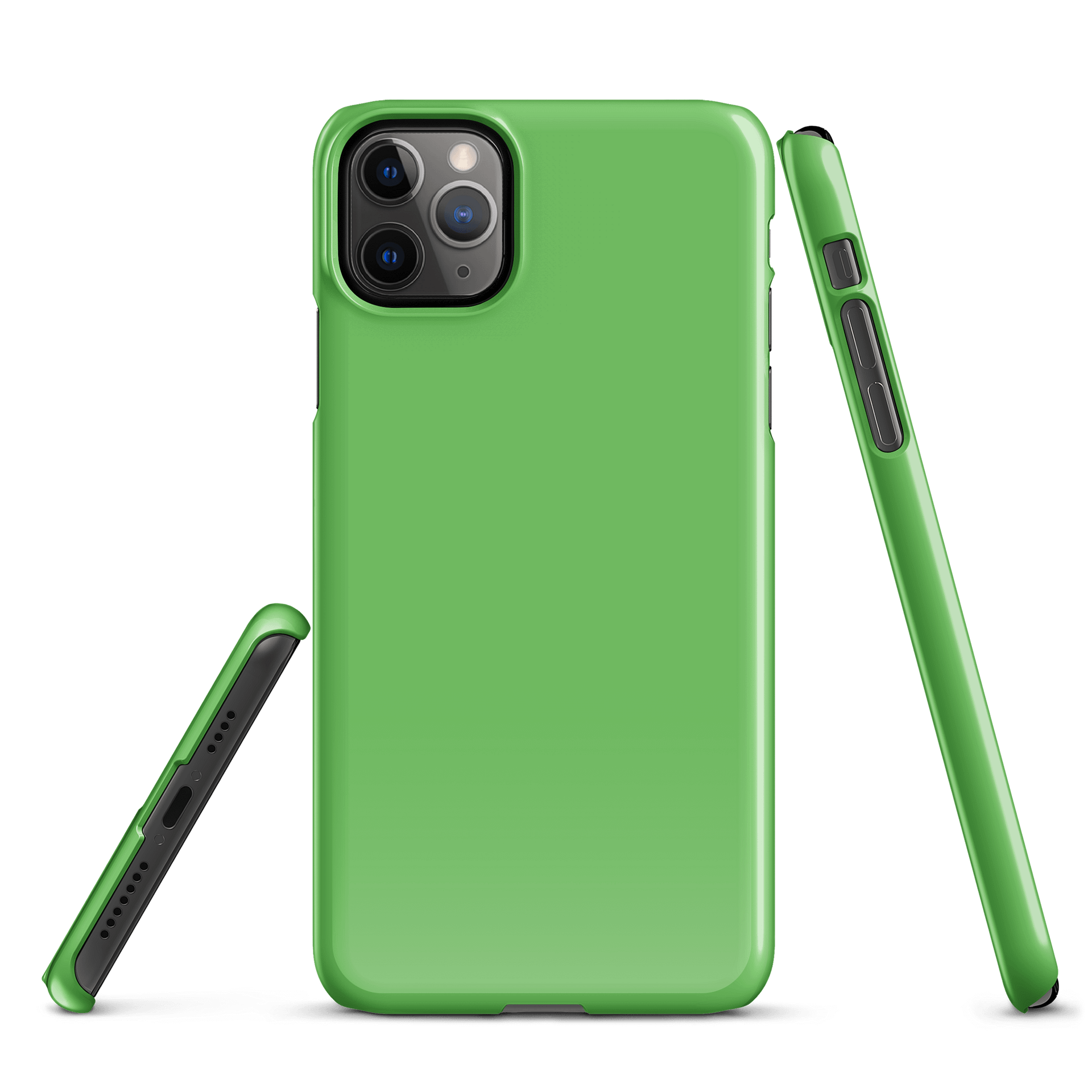 Stadium Grass Green Solid Colour iPhone® Glossy Snap Case product image (1)