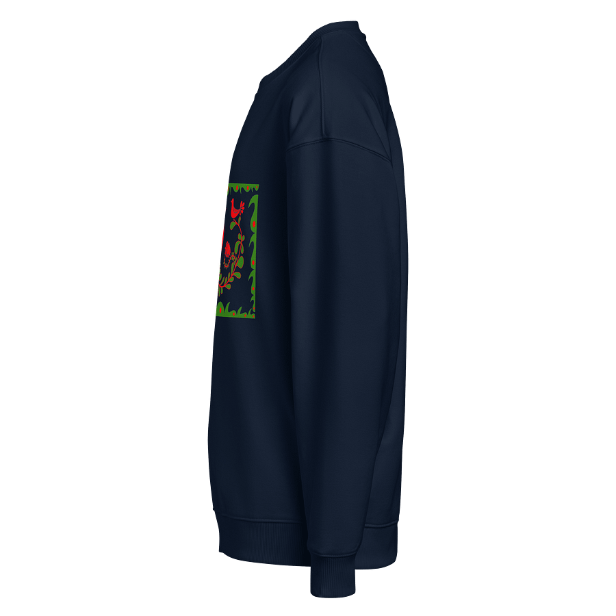 Hungarian Deep Blue Folk Art Organic Sweatshirt product image (3)
