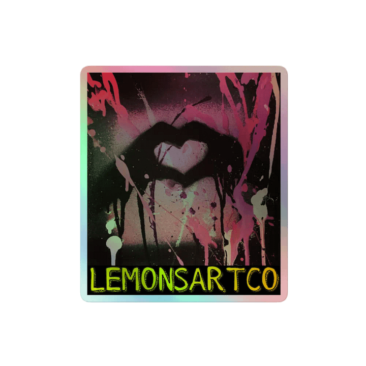 Heart Hands - LemonsArtCo Holographic Sticker product image (2)