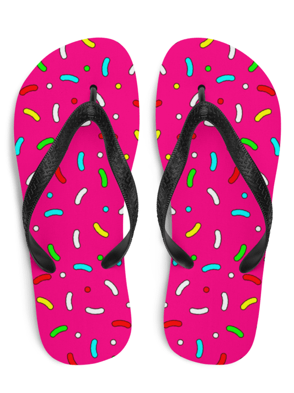 Pink Sprinkles Flip Flops product image (1)