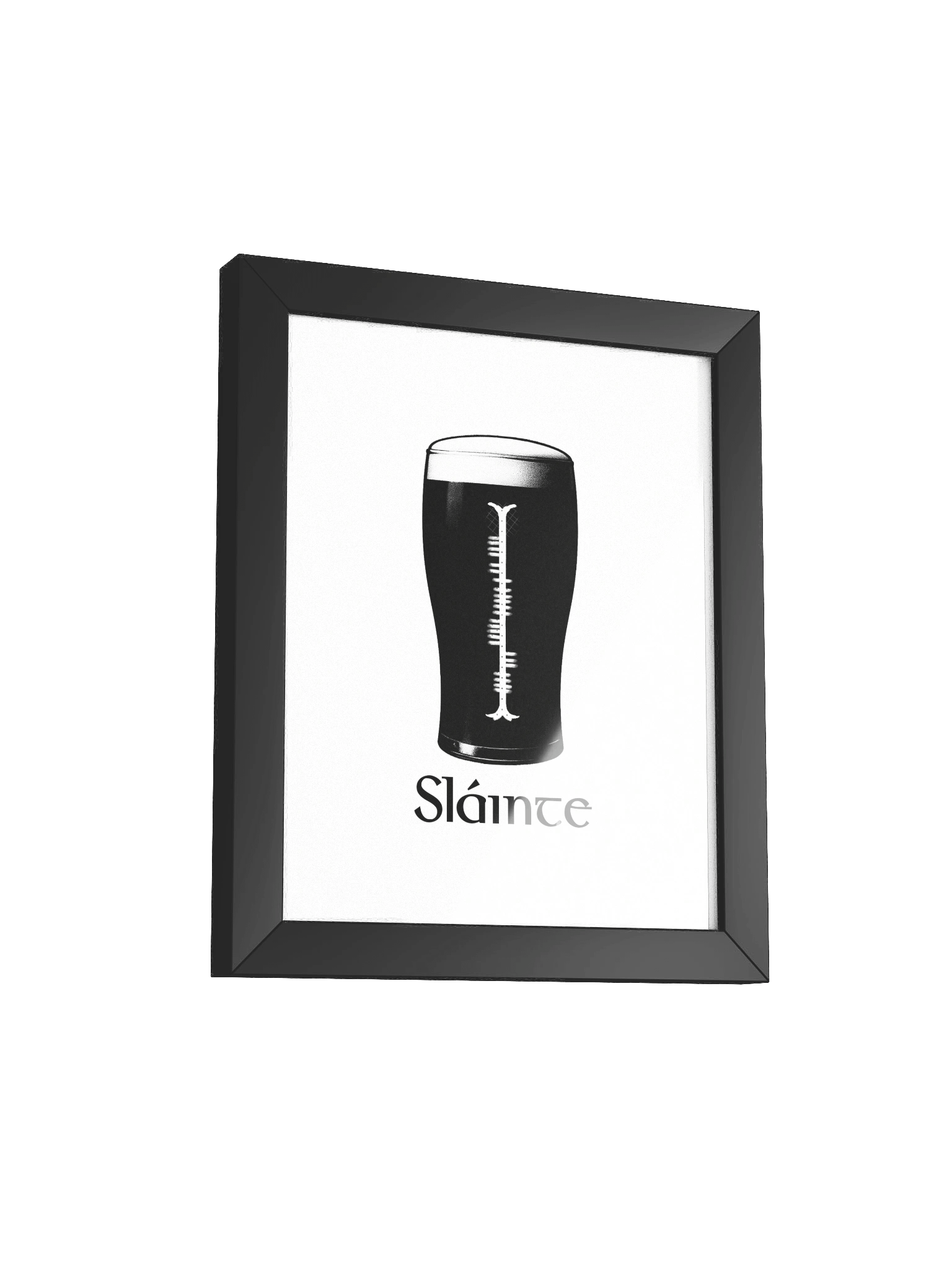 Sláinte – Celtic Health & Cheers Ogham Framed Art Print product image (12)