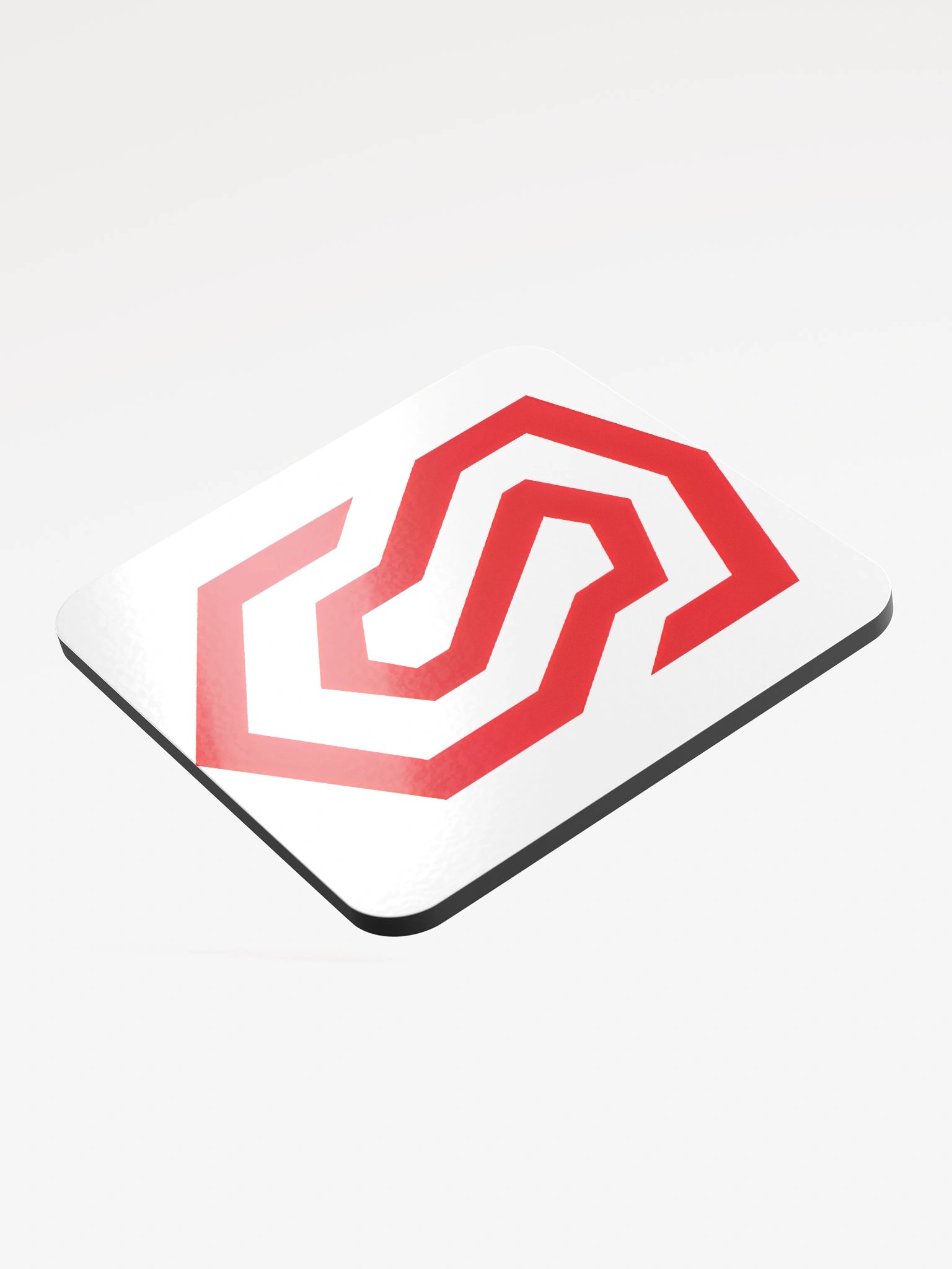 Modern Red Geometric Cork Coaster product image (3)