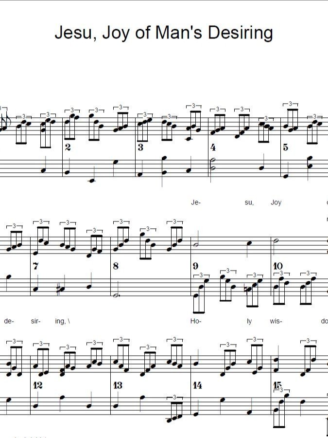 Jesu, Joy of Man's Desiring - Christmas - Piano sheet music product image (1)