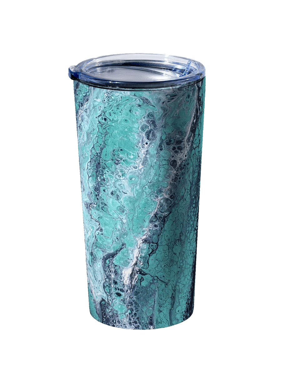 Swirling Teal Marble Stainless Steel Tumbler product image (2)