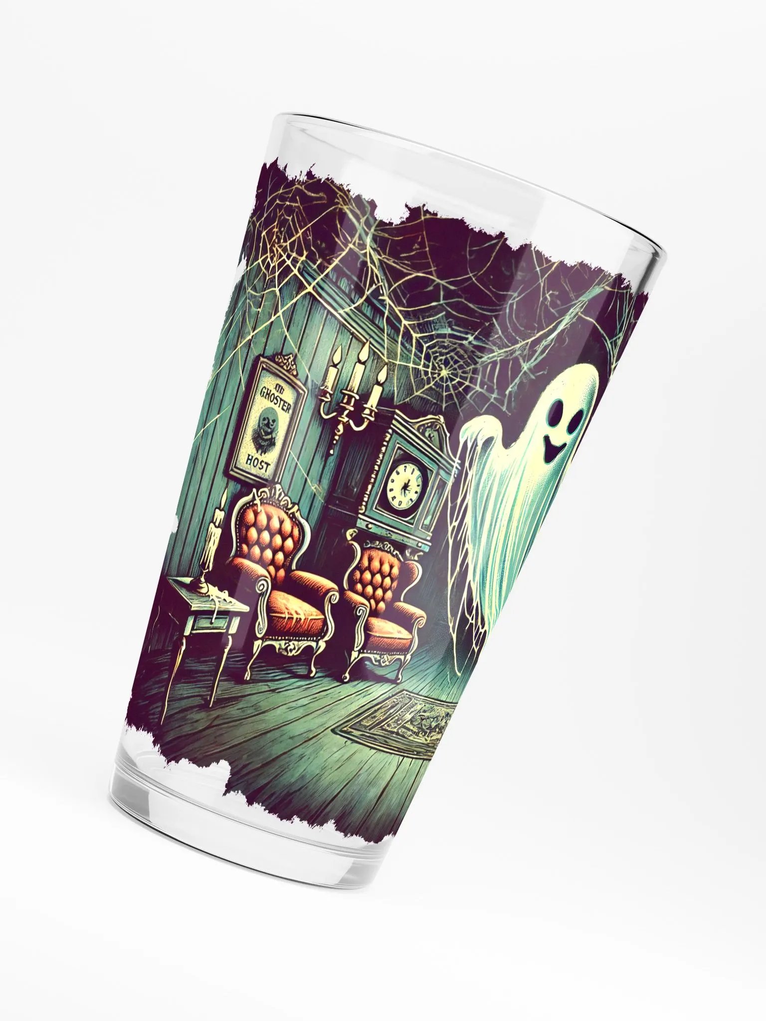 Ghost in a Haunted House 16 oz Glass product image (6)