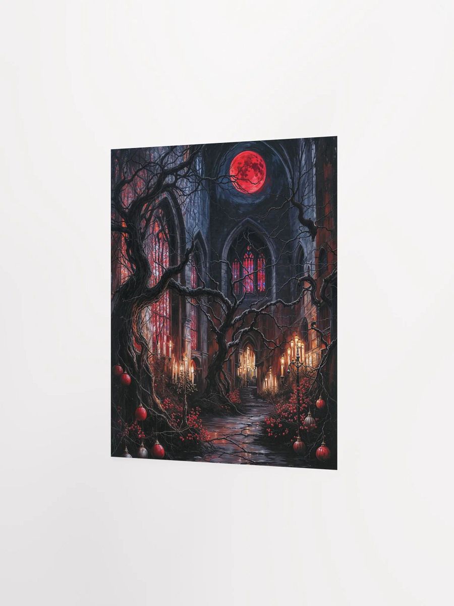 Crimson Moonlit Corridor Poster product image (11)