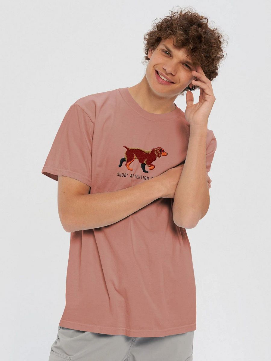 Short Attention Spaniel T-Shirt(Embroidered) of a Working Cocker Spaniel(Liver & Tan) product image (8)