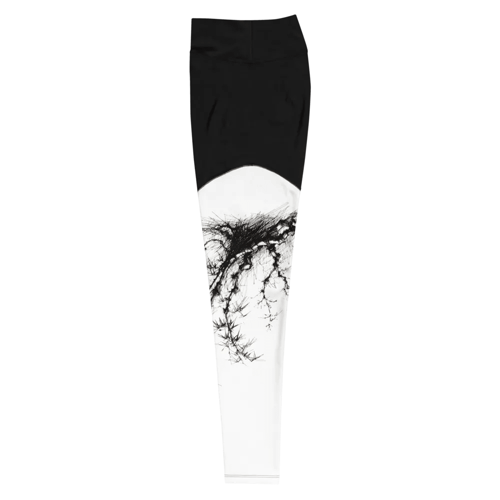 Bamboo Root All-Over Print Sports Leggings product image (9)