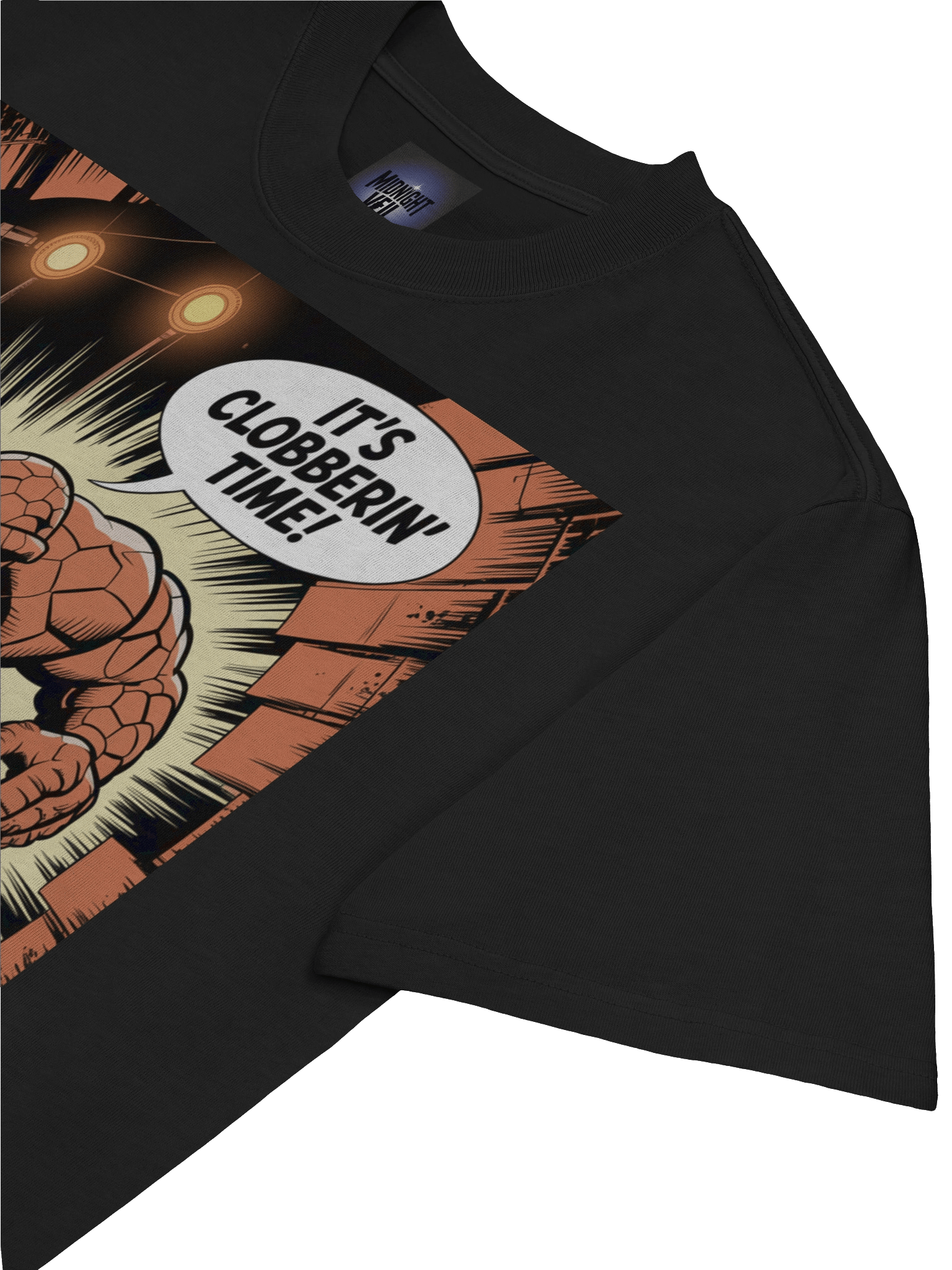 The Thing Clobberin' Time Oversized Faded T-Shirt – Orange Rock Rampage product image (7)