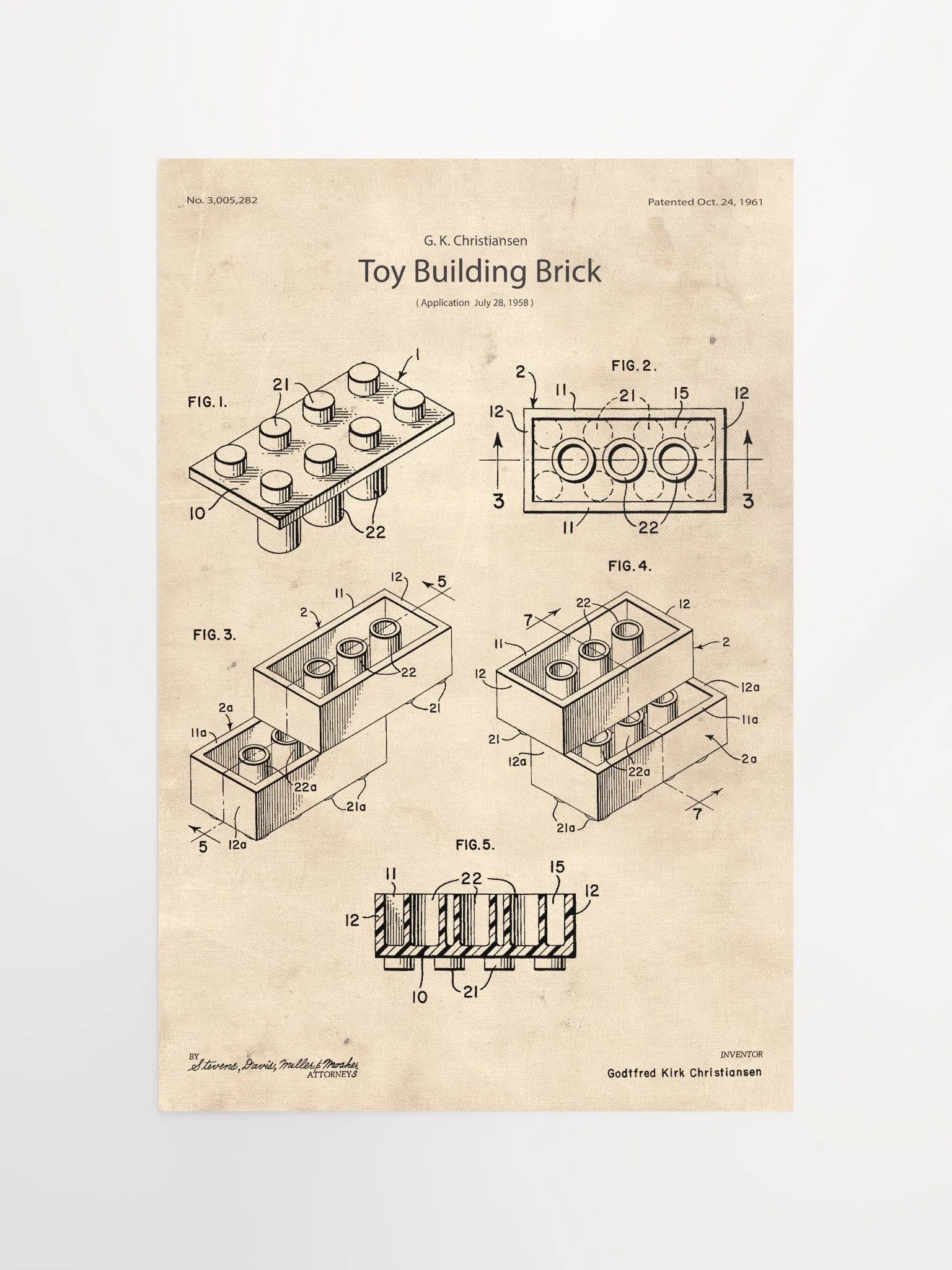 LEGO Brick Patent | Poster product image (5)