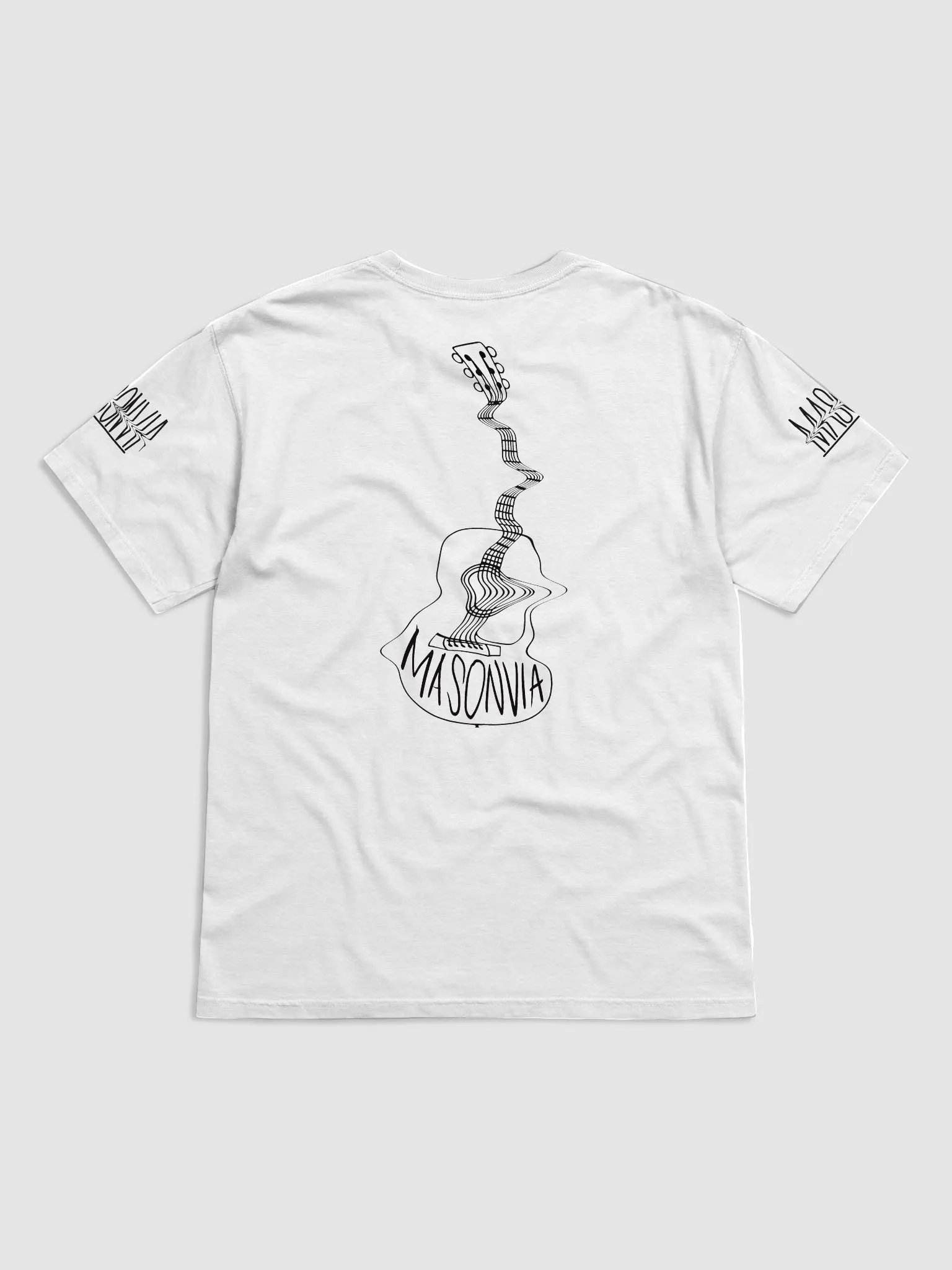 Mason Via white T w/ wild guitar and mason jar product image (2)