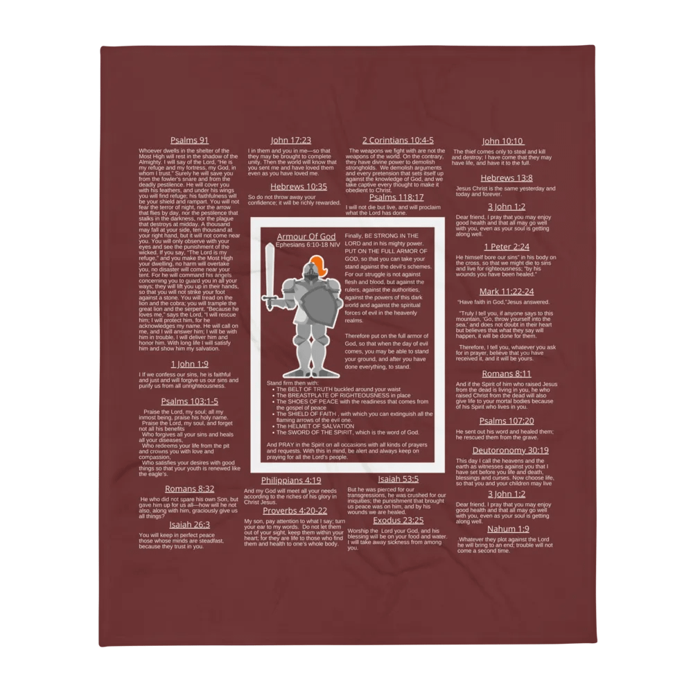 Armour Of God Brown Prayer Blanket product image (4)