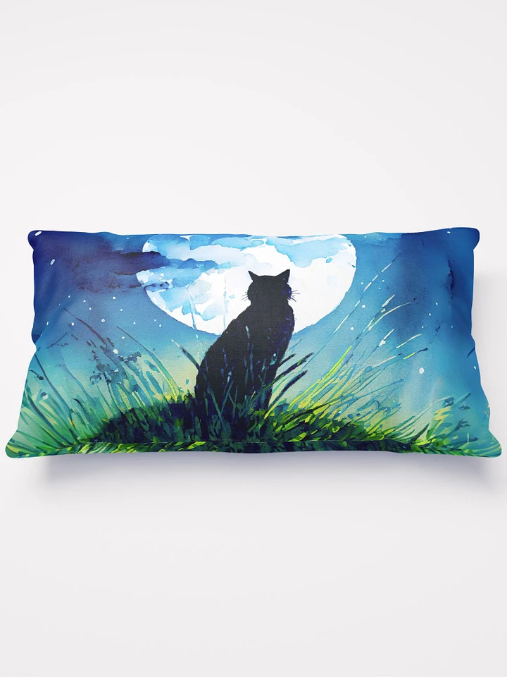 A Cat Sings To The Moon Throw Pillow product image (2)