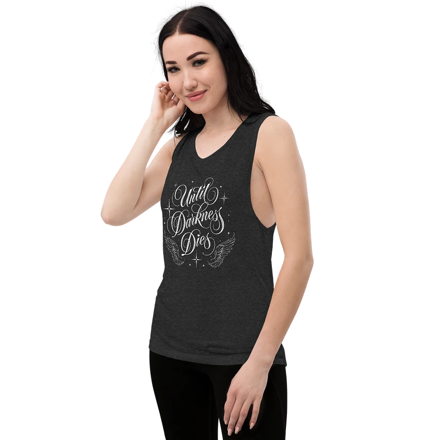 Until Darkness Dies (wings design) Bella+Canvas Women's Flowy Muscle Tank product image (10)