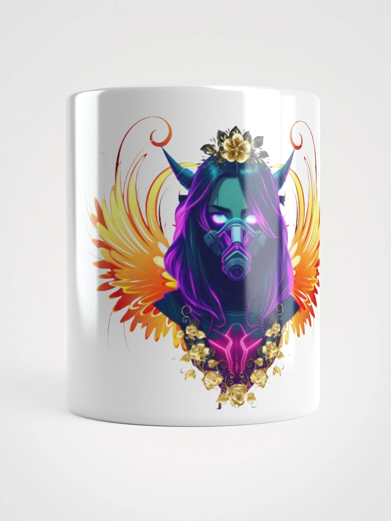 Neon Fantasy Masked Guardian Mug product image (5)