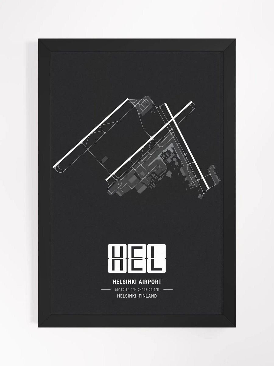 Framed Airport HEL Premium Map On Matt Paper product image (1)