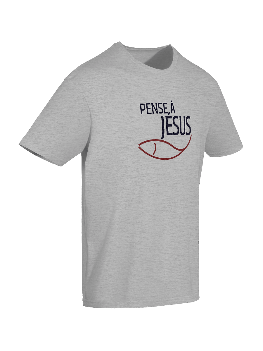 "Pense à Jésus" Evangelism T-Shirt – Share the Gospel in French product image (67)
