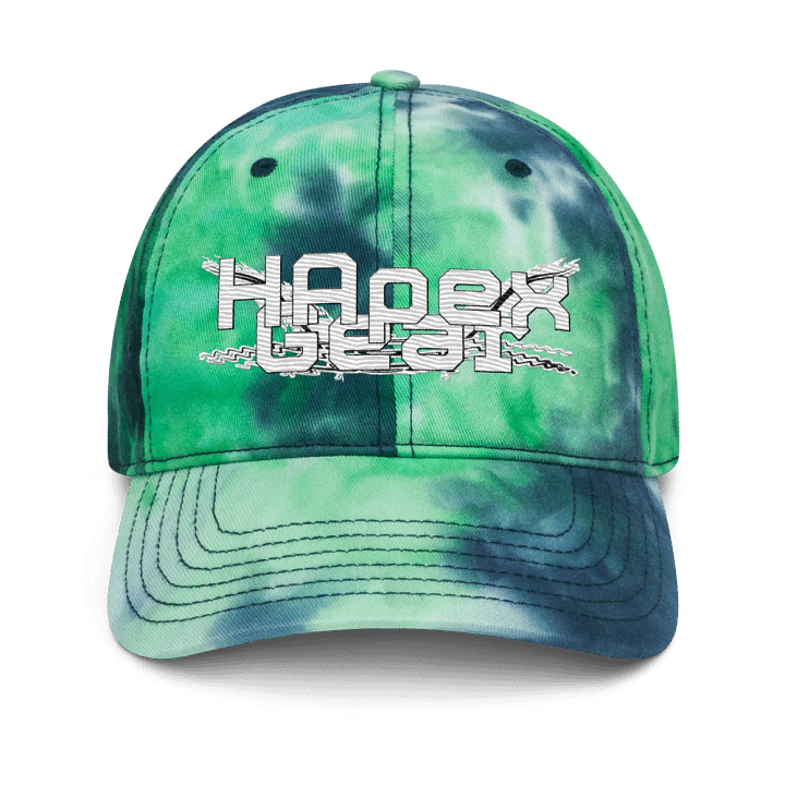 Tie-Dye Dad Hat - Embroidery - White HApex Gear Black Logo product image (1)