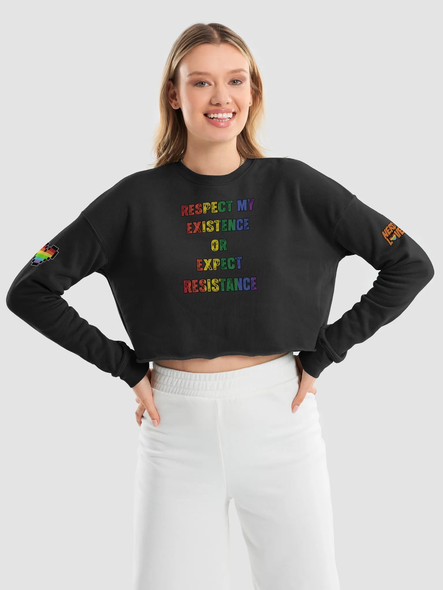 Respect my Existence or Expect Resistance - Crop Top Shirt product image (9)