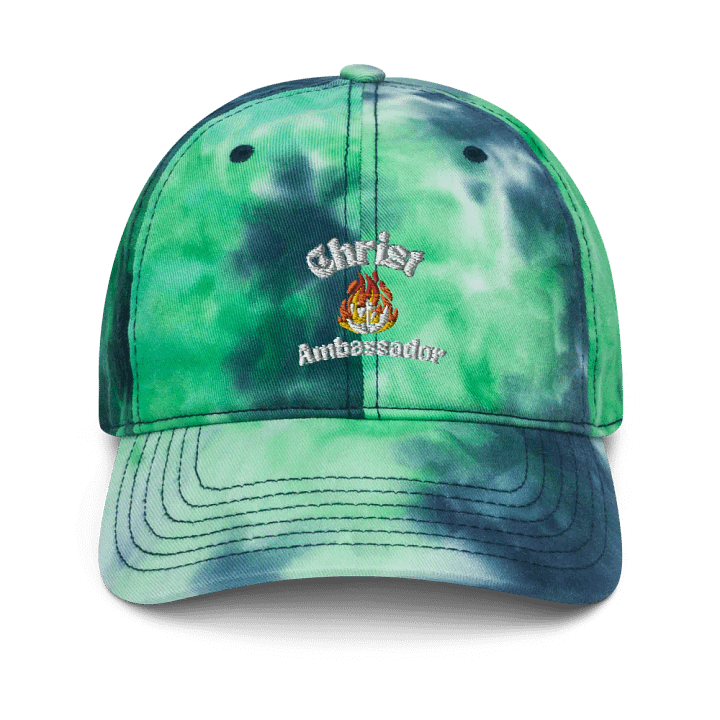Christ Ambassador -Flaming Cross Tie-Dye Dad Hat product image (1)
