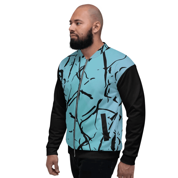 All-Over Print Bomber Jacket by Sublicolor 144 /Enigma Blue product image (2)