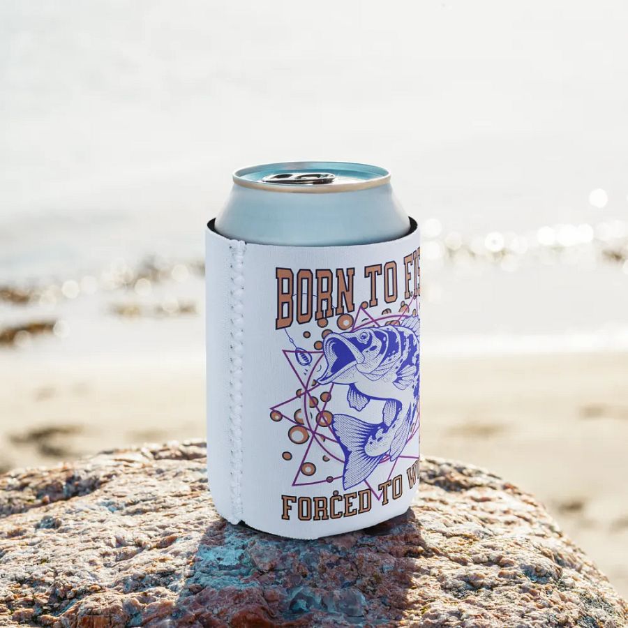 Born to Fish Forced To Work Can Cooler product image (10)
