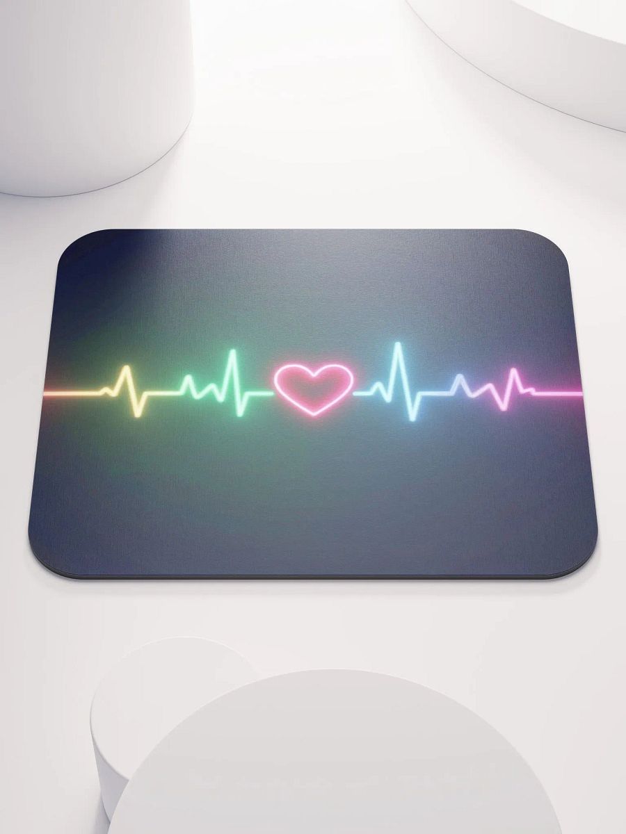 Neon Heartbeat Mouse Pad product image (1)