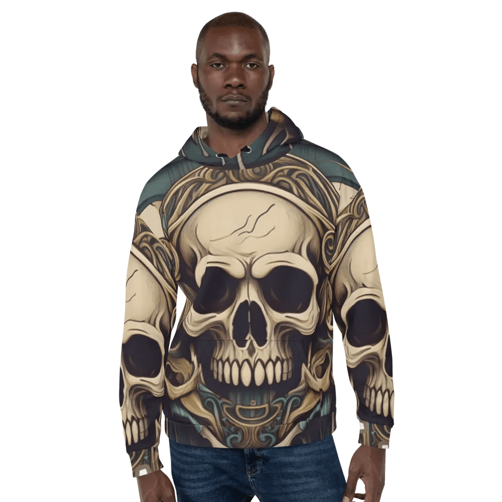 Gothic Melting Skulls Unisex Hoodie product image (4)