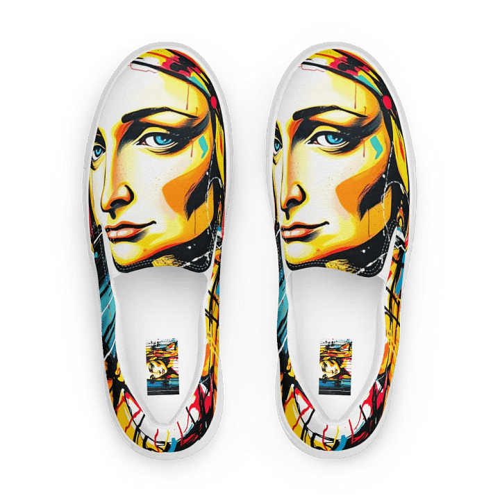 Vibrant Pop Art Women's Slip-On canvas shoes product image (1)