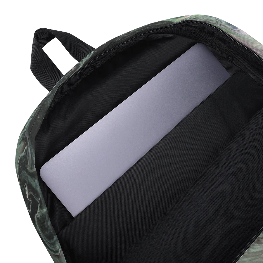 Metallic Green Fluid Acrylic Backpack product image (3)
