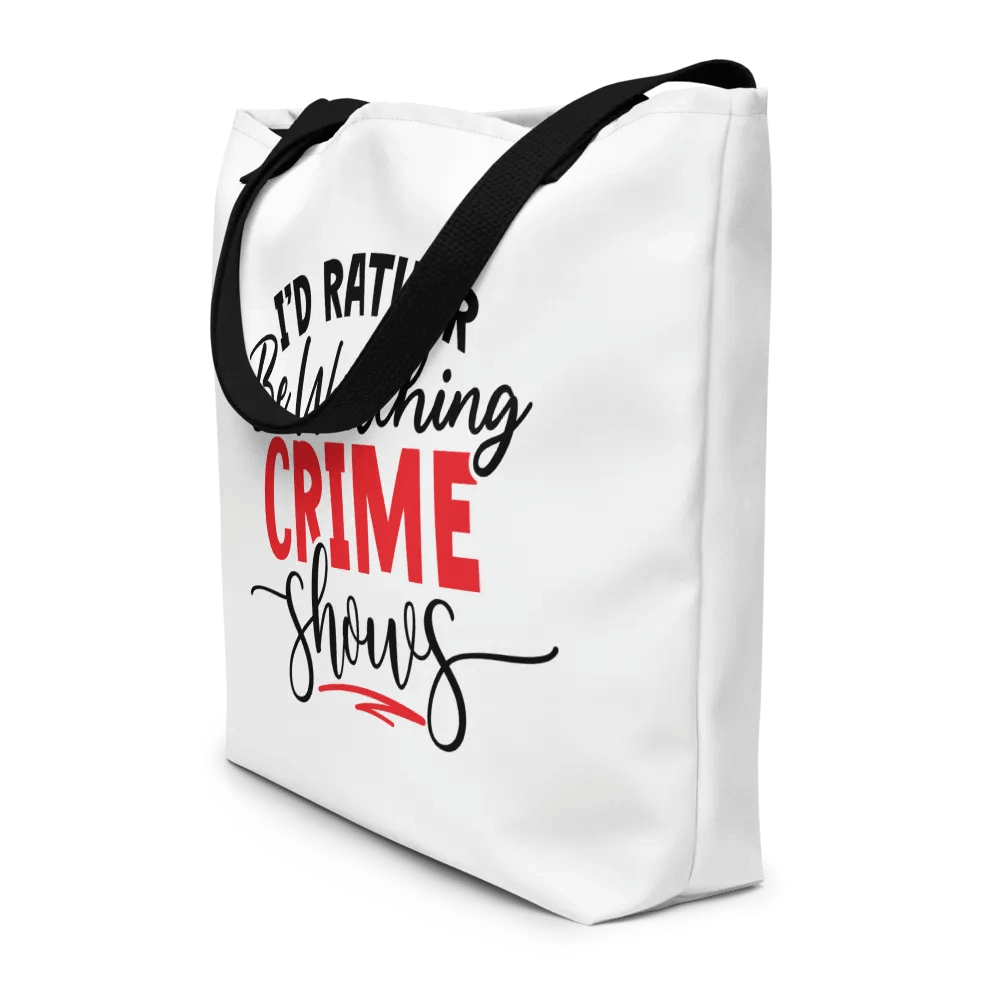 'I'd Rather be Watching Crime Shows' All-Over Tote Bag product image (3)