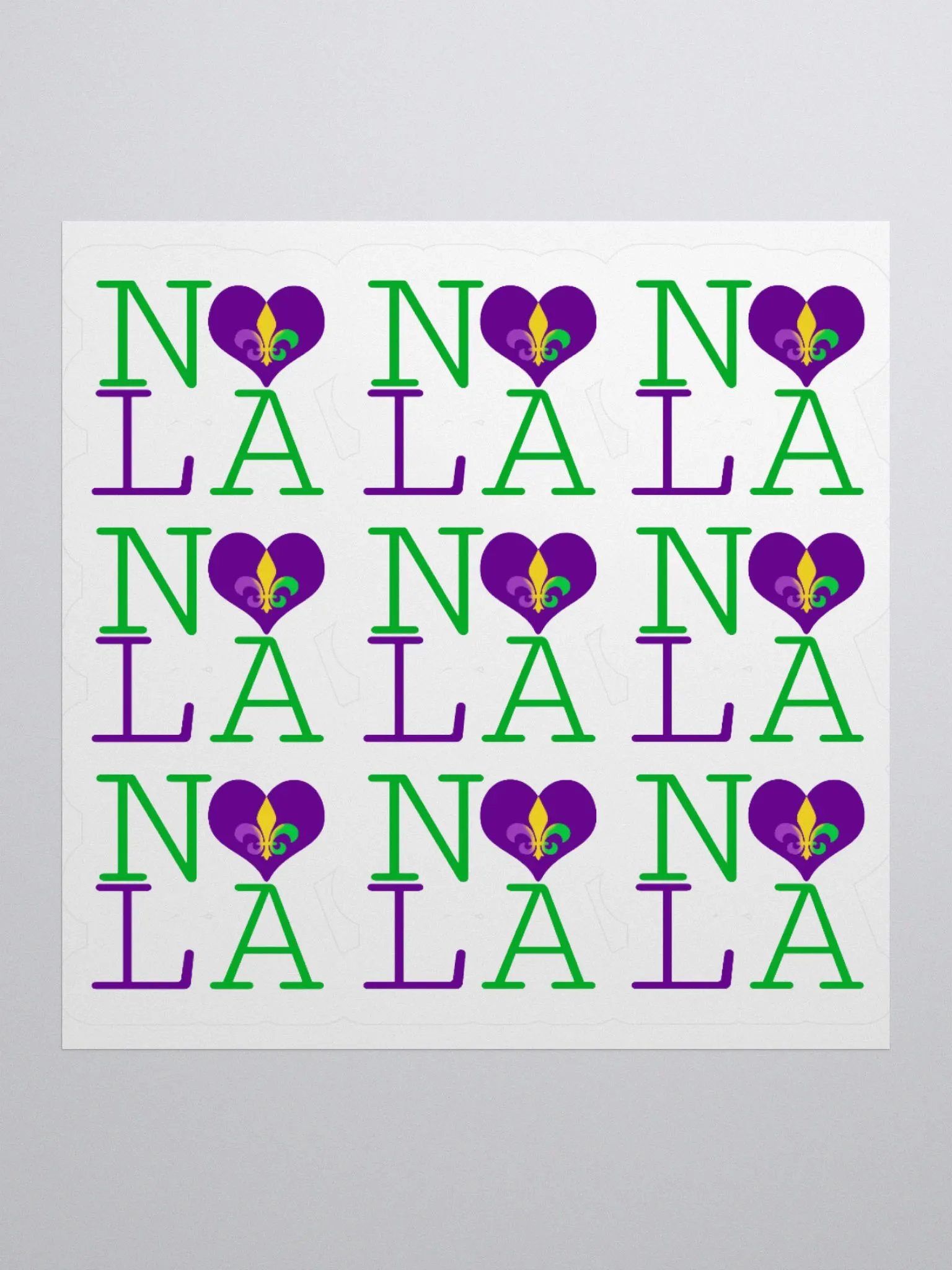 I LOVE NOLA **LEGACY STICKER** (MARDI GRAS) product image (1)