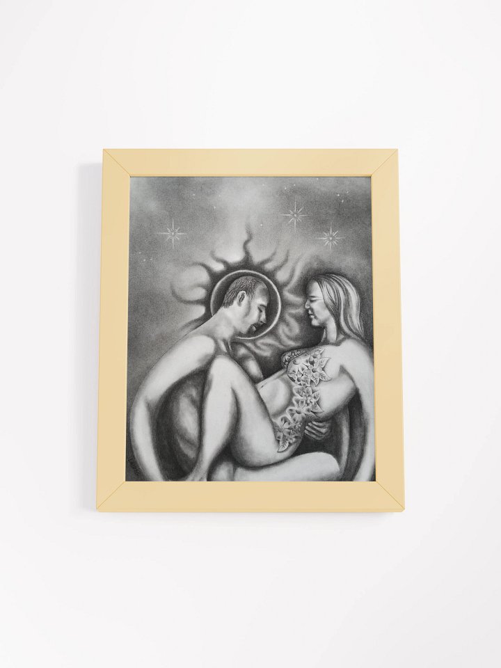 Gift - in charcoal small framed print product image (6)