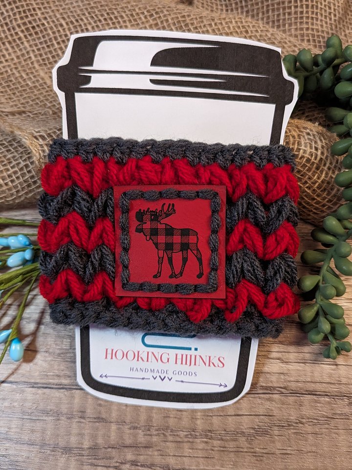 Cup Cozy - Buffalo Plaid Elk product image (1)