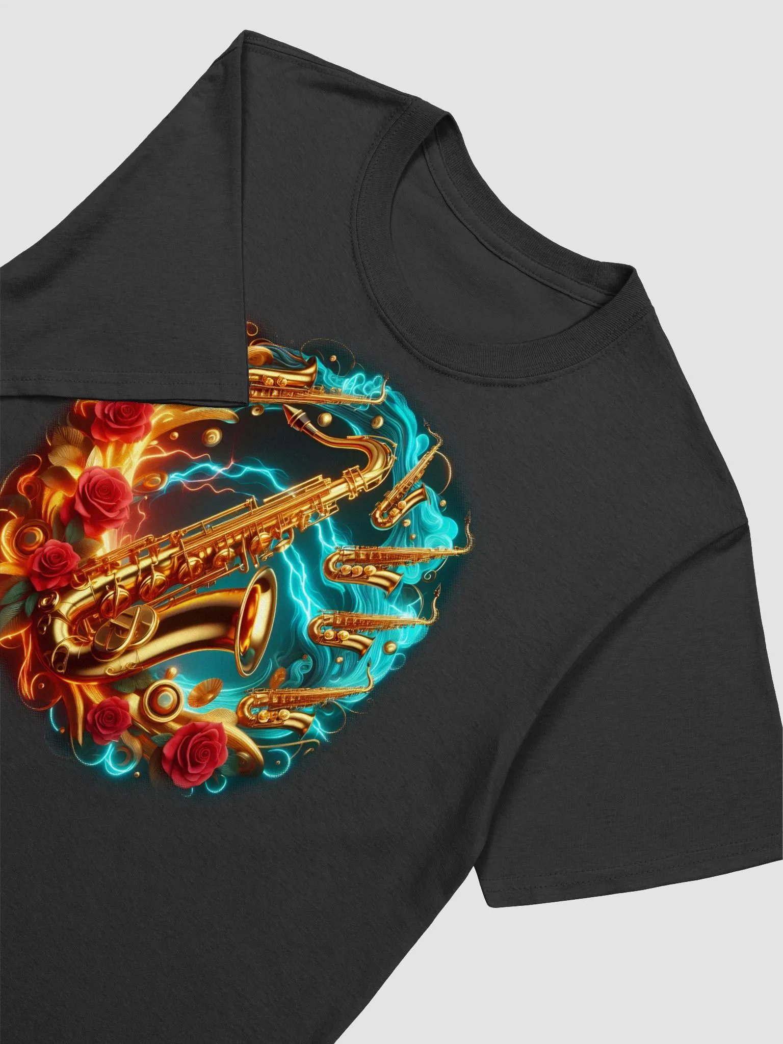 Neon Sax Harmony - Unisex Saxophone T-Shirt #26 product image (3)