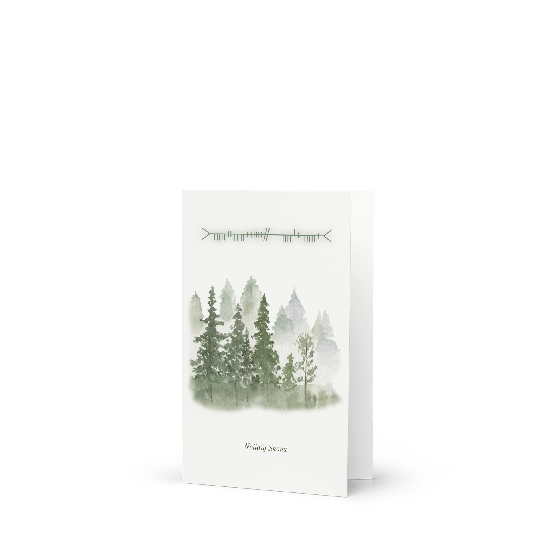 Nollaig Shona Ogham Christmas Card – Irish Gaelic Blessing with Celtic Design product image (2)
