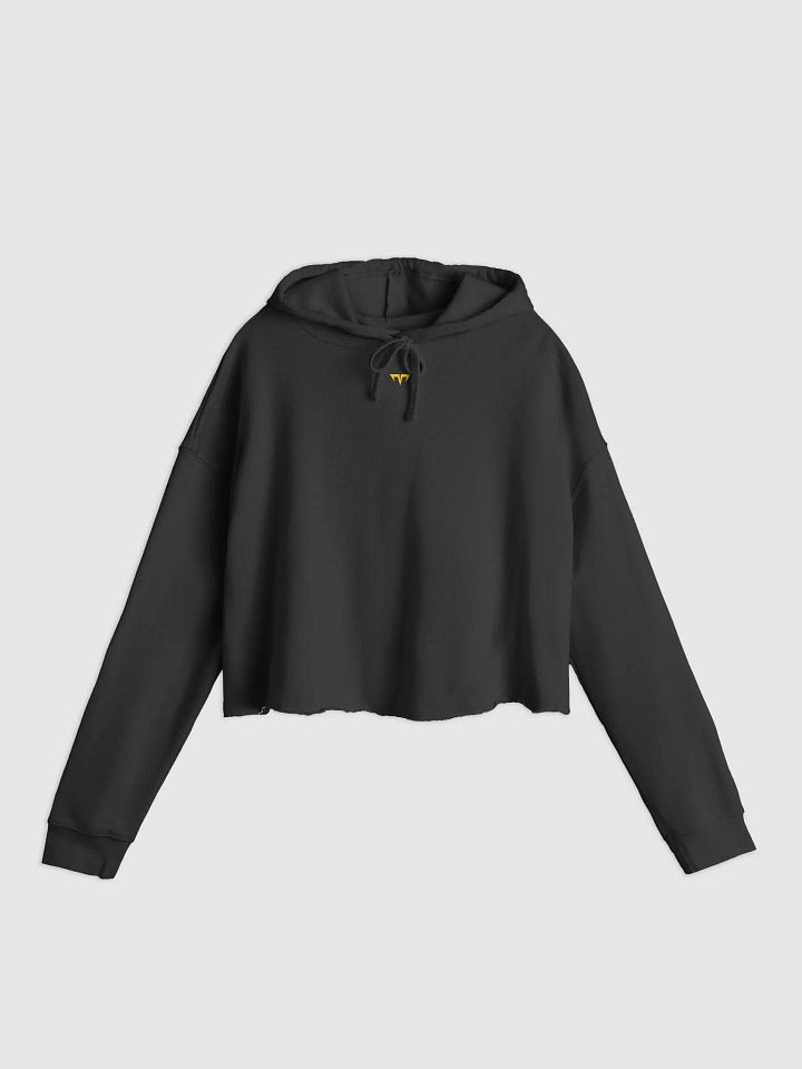 Women's Casualwear - Crop Top Hoodie - Printed Gold Logo product image (1)