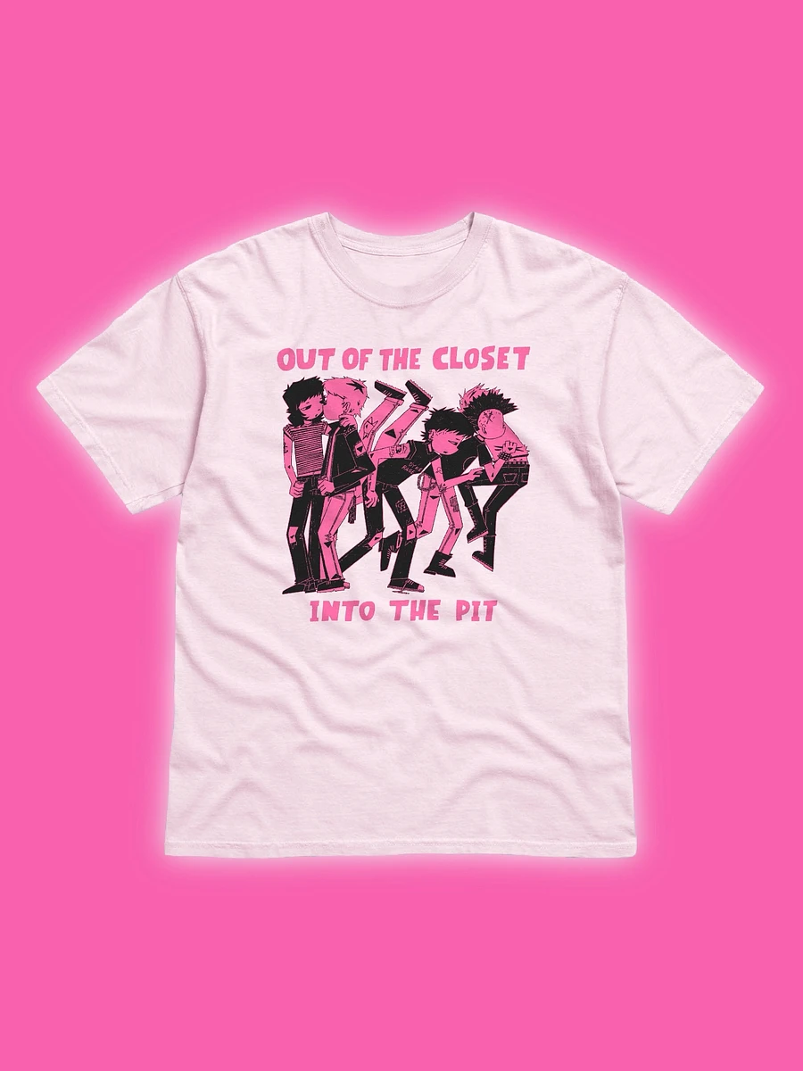 Out of the Closet, Into the Pit Unisex White T-Shirt product image (1)