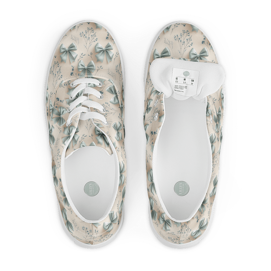 Women's Lace-Up Canvas Shoes – Something Blue Bows product image (6)