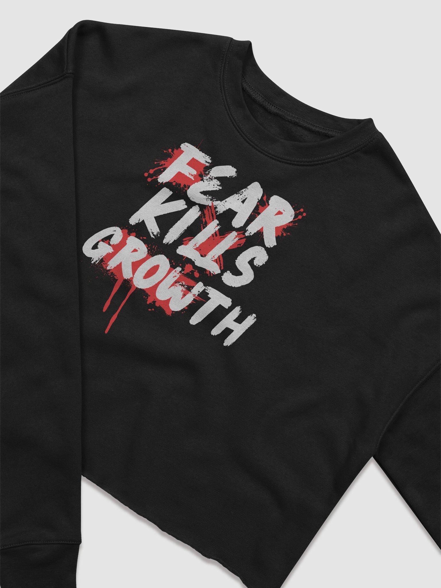 Fear Kills Growth Women's Crop Top - Bella + Canvas Sweatshirt fit product image (3)