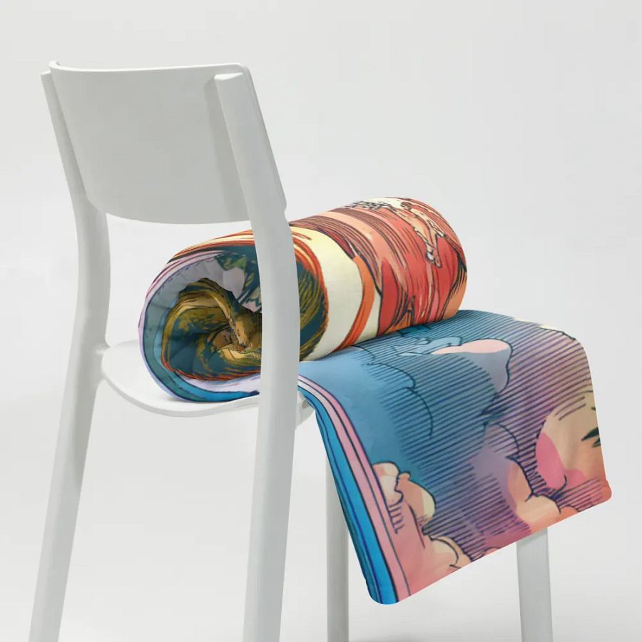 Stunning Beach Watercolor Throw Blanket product image (9)
