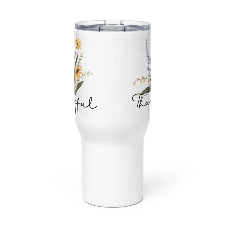 Thankful Bouquet Travel Mug – Insulated Tumbler for Coffee & Tea Lovers product image (2)