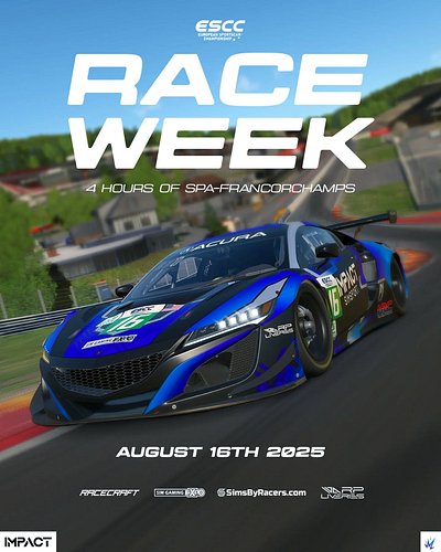 Round 4 of the ESCC takes us to the legendary Spa-Francorchamps 🇧🇪🏁

🔹 #6 LMP2 Pro – Championship leaders and fastest in FP1,...