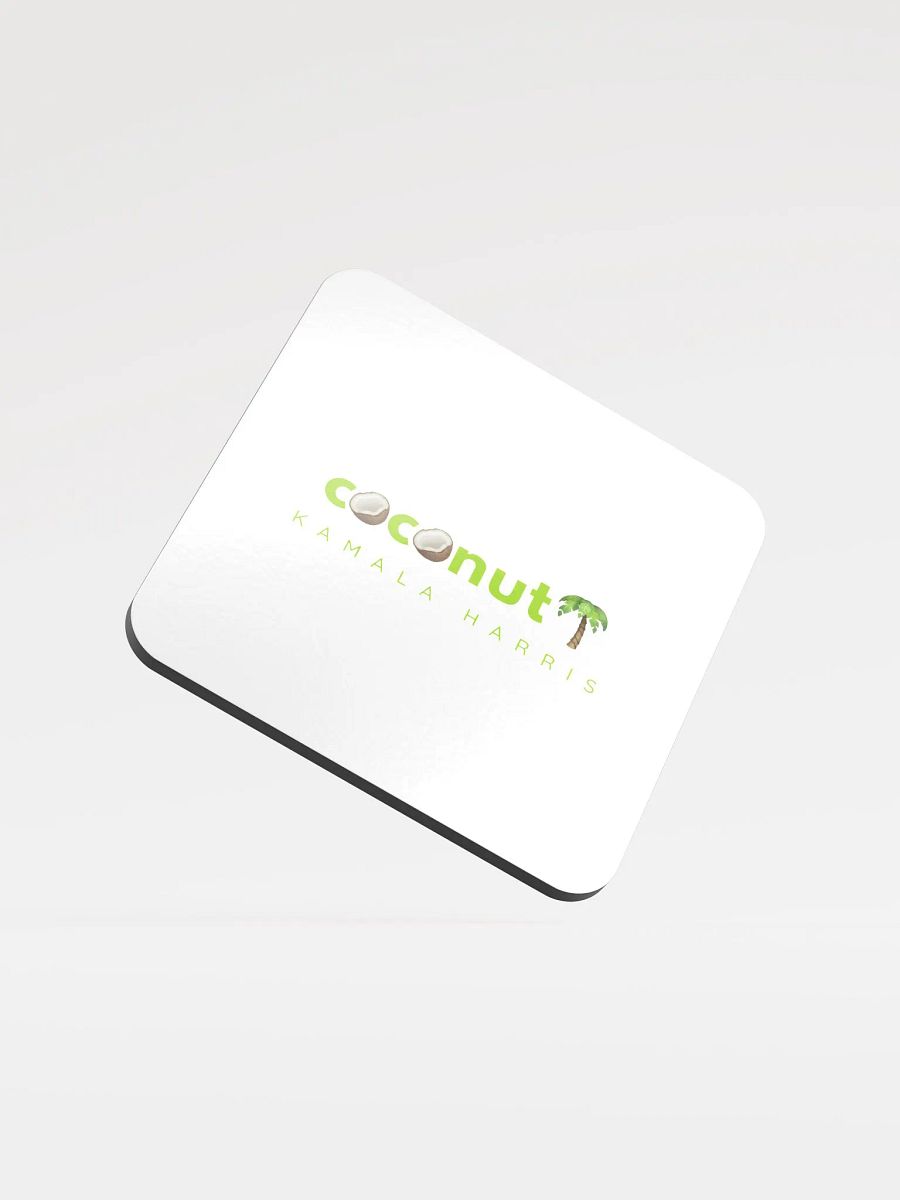 Coconut Tree x Kamala Harris Glossed Cork Coaster product image (1)