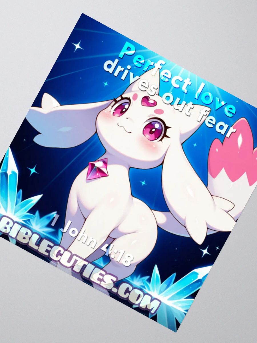 Bible Cuties Ruby - Perfect love drives out fear Sticker product image (2)